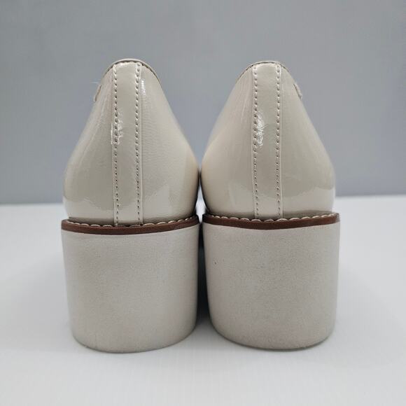 Vionic Willa Loafer Womens 9 Cream Patent Leather Wedge Slip On Arch Support - Picture 8 of 13